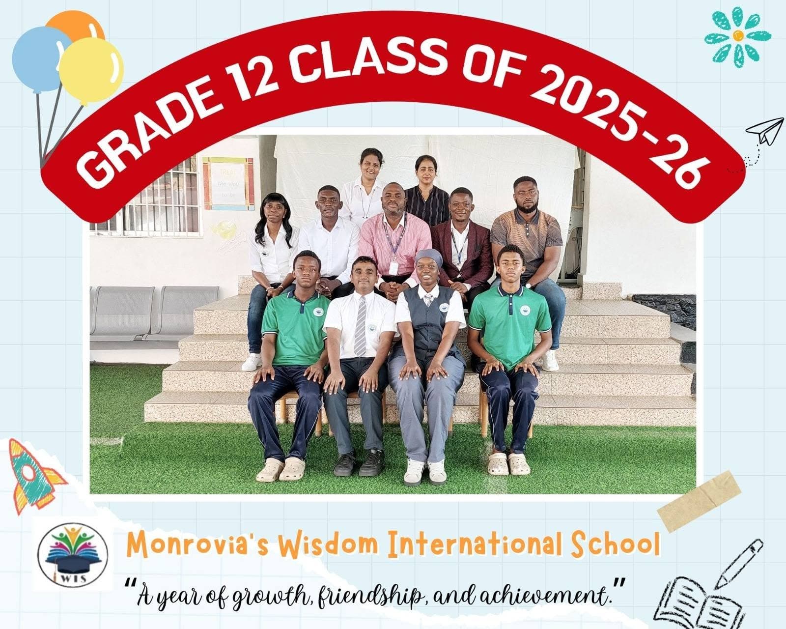 Senior high students at Wisdom International School Monrovia