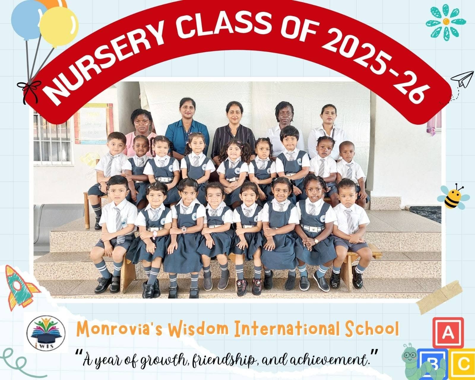 Nursery students at Wisdom International School in Sinkor, Monrovia